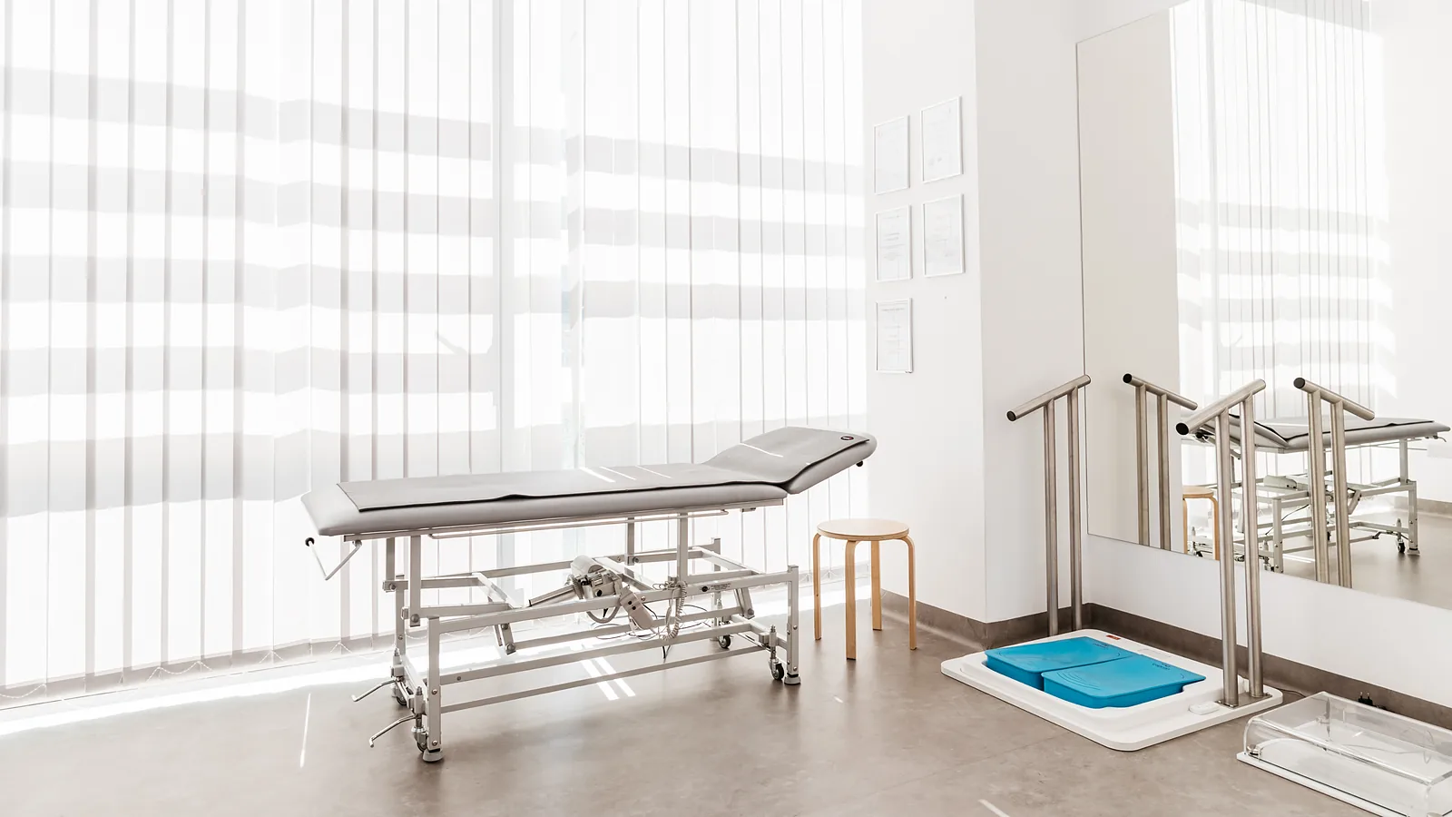 Sala ćwiczeń FootMedica z leżanką i drabinką